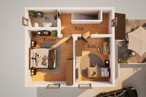 Obergeschoss Mustervisualisierung