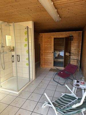 Innenhof am Haupthaus EG Hofsauna