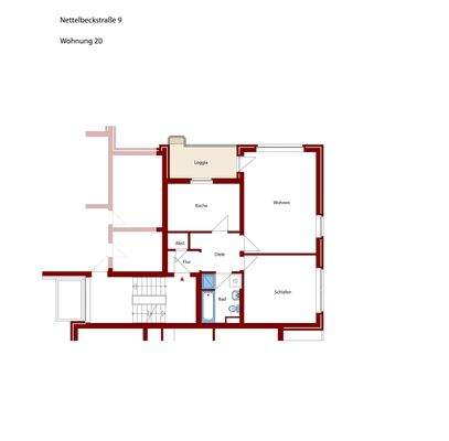 Grundriss Nettelbeckstrasse 9-Whg 20