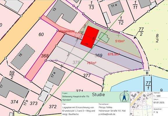 Flurkarte Bebauungsoption