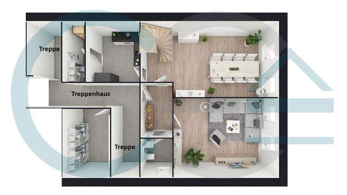 3D Grundriss WHG OG RE