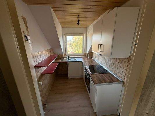 Die Küche mit neuer Einbauküche