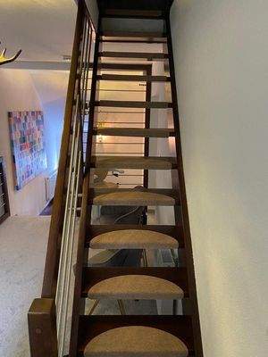 Treppe zum ausgebauten Dachboden