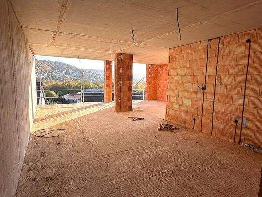 Wohn- Esszimmer im Penthouse