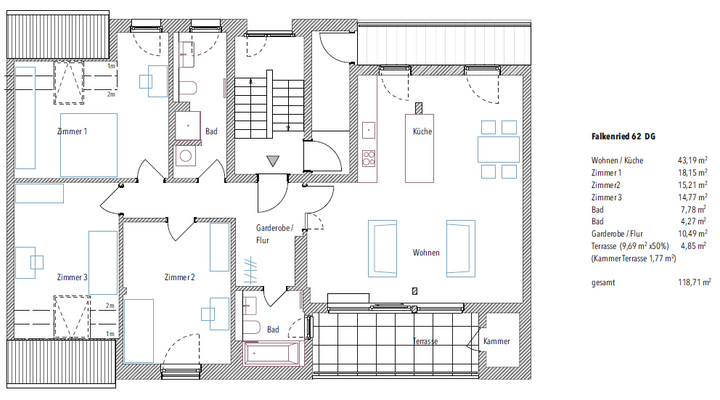 Grundriss Falkenried 62, DG
