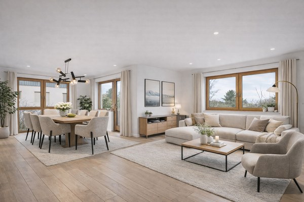 EG | Wohn- & Essbereich (2), virt. Darstellung