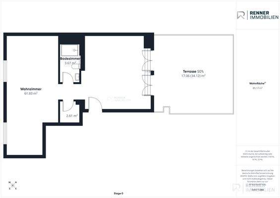 Grundriss Wohnung 1 Etage