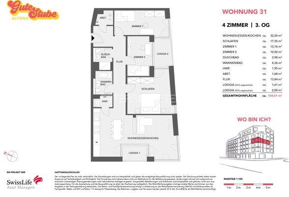 Grundriss Wohnung 31