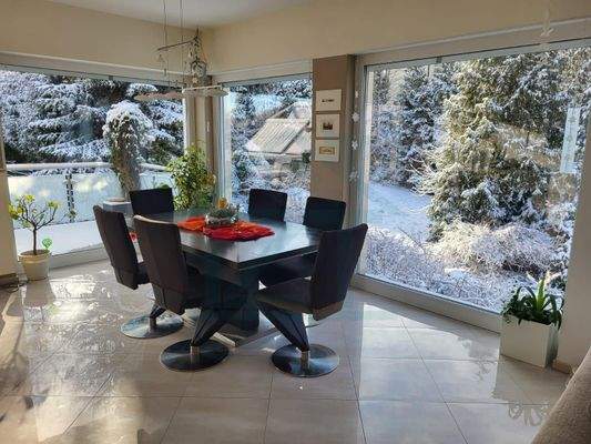 Essbereich im Winter