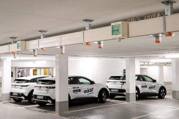 Carsharinganbieter in der Tiefgarage