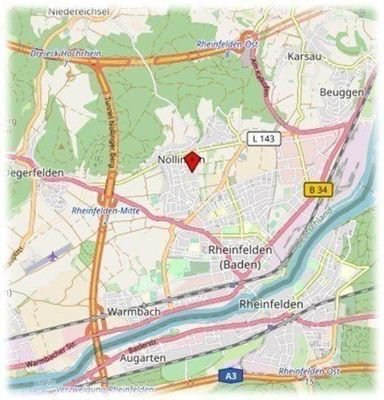 Ortsplan Rheinfelden-Nollingen