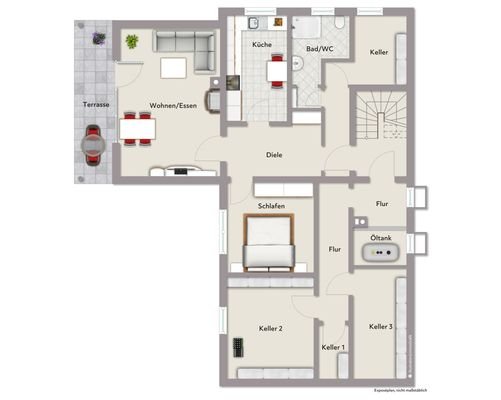 Grundriss Einliegerwohnung 