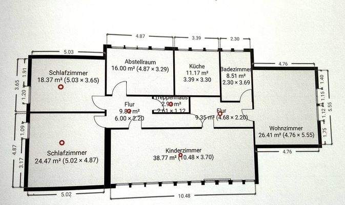 Grundriss Wohnung Haupthaus