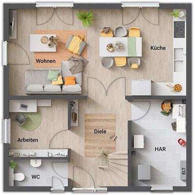 Zusätzliches Zimmer im Erdgeschoss