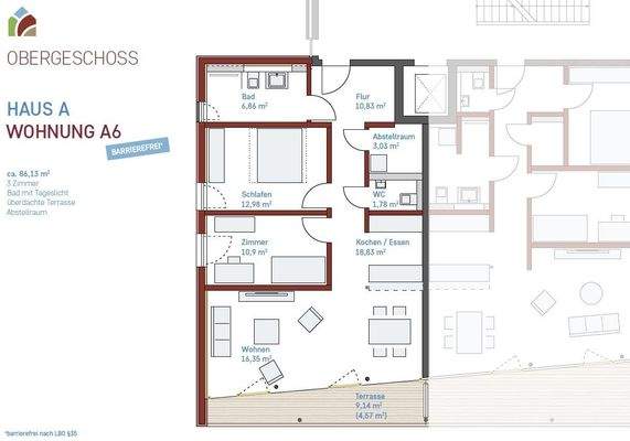 Grundriss Wohnung A6