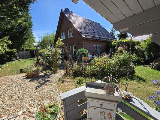 Ansicht Norden Blick vom Gartenhaus