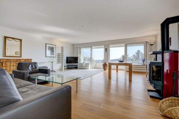 Lichtdurchflutetes Wohnzimmer visualisiert