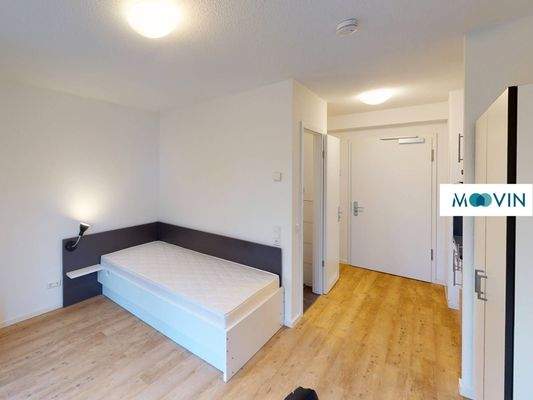 Ansicht II: Wohn- und Schlafbereich mit Pantryküche