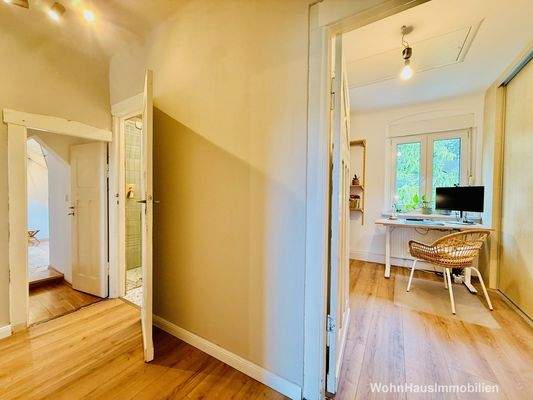 Der Flurbereich im Dachgeschoss