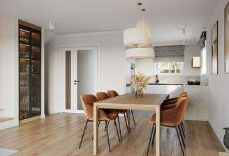 Essbereich mit offener Küche