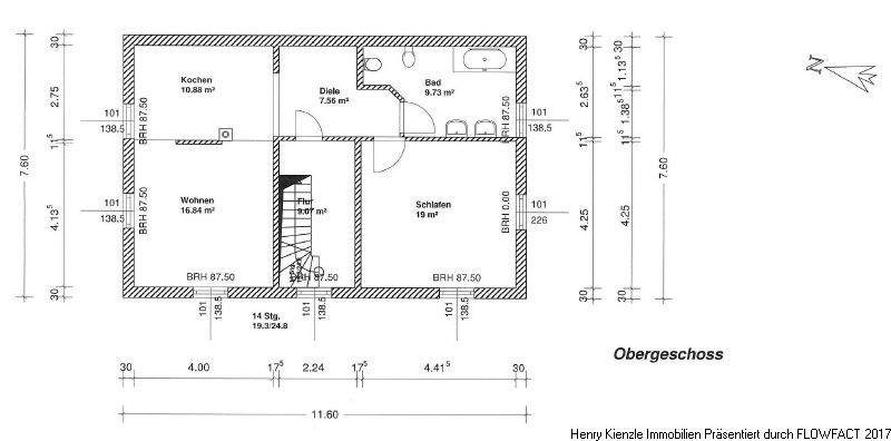 Grundriss Obergeschoss