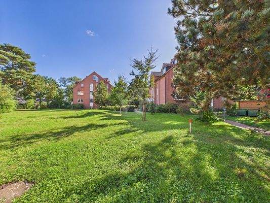 Blick in den Innenhof der Wohnanlage