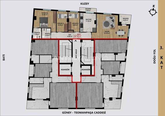 Apartments near the Main Road and Sea in Antalya Muratpaşa