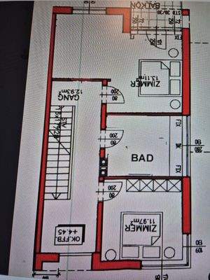 Obergeschoß mit Balkon