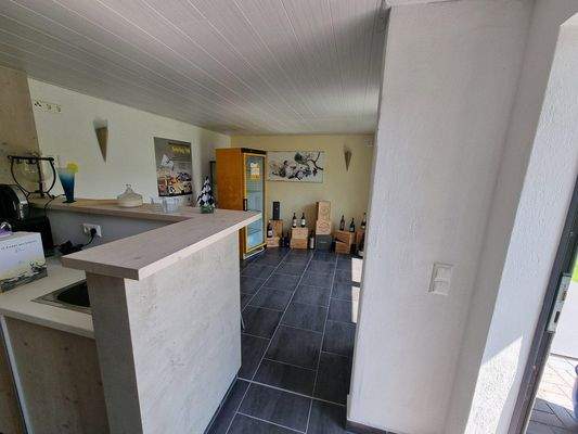 Blick in´s Gartenhaus