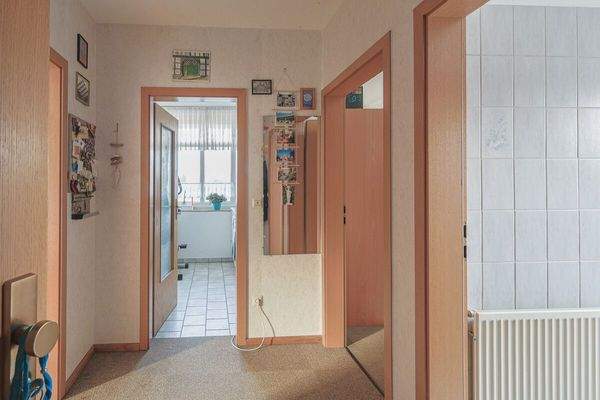 Der Flur der linken Dachgeschosswohnung