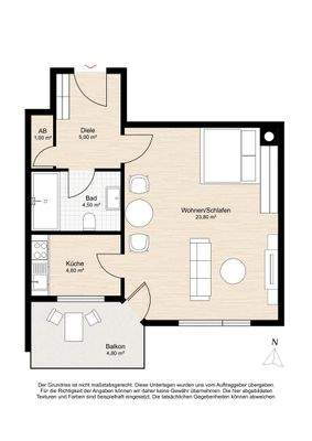 1-Zimmerwohnung mit Balkon