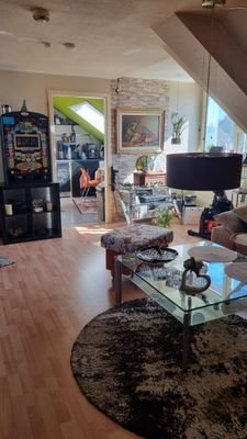 Wohnzimmer Blick in Küche