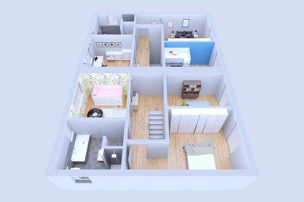 Doppelhaus Naunhof Grundriss Obergeschoss links