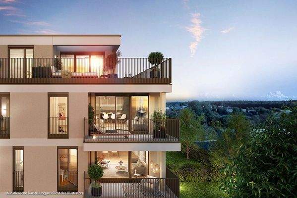 Außenansicht illustriert