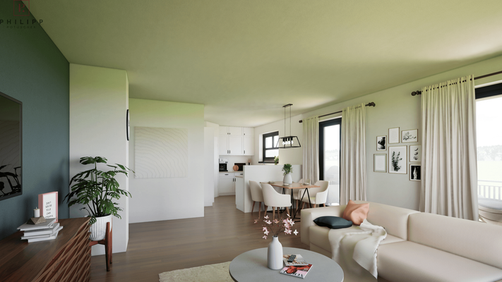 Visualisierung Wohn- / Essbereich