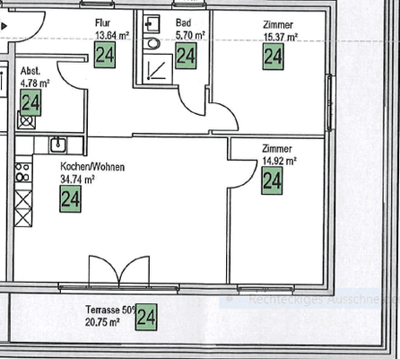 Grundriss Wohnung WE 24