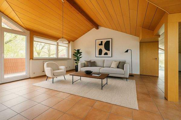 Visualisierung Offener Dachbereich für Gestaltungsspielraum und mit Balkonzugang