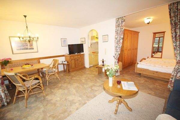 Kombinierter Wohn- und Schlafbereich mit harmonischem Ambiente