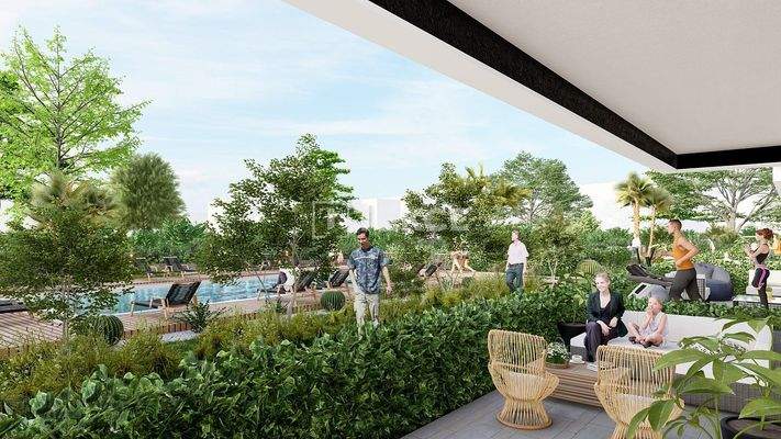 Apartments in a Complex with a Pool in İzmir Karşıyaka