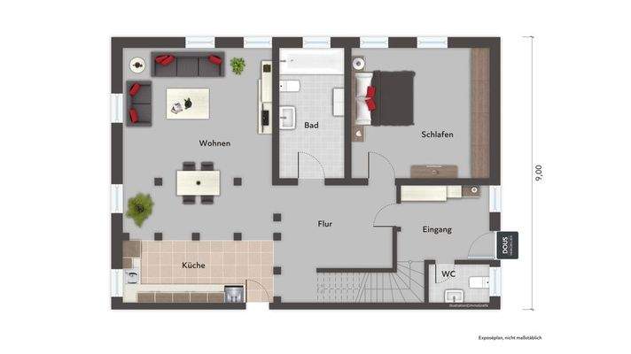 Grundriss EG Wohnung 2