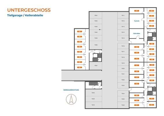 Tiefgarage und Kellerabteile