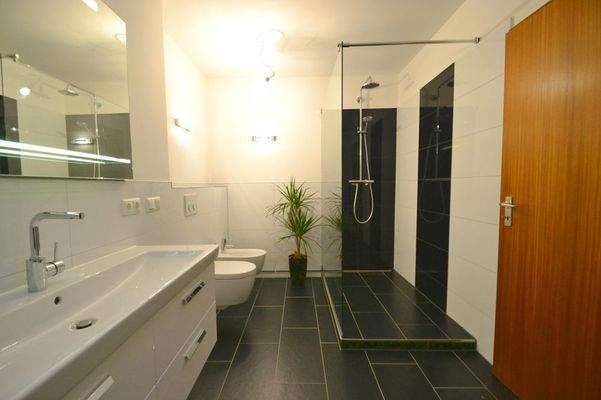Modern ausgestattetes Bad mit Dusche