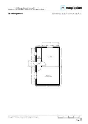 Grundriss Nebengebäude Exposé