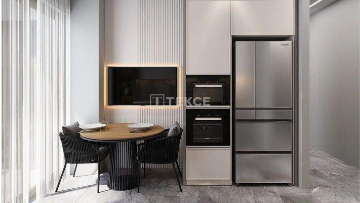 Apartments in a Complex with Pool Near the Beaches in İzmir