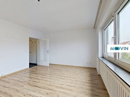 Ansicht II: Wohn- und Schlafzimmer