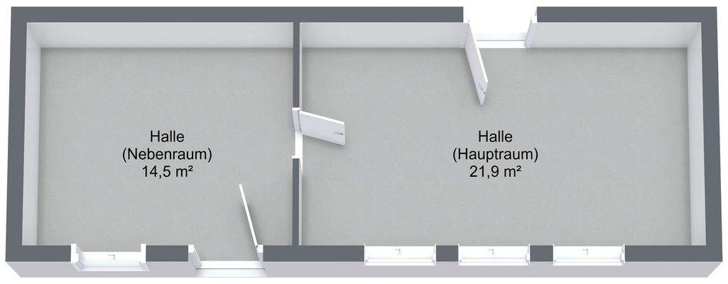 Grundriss Nebengebäude (Halle)