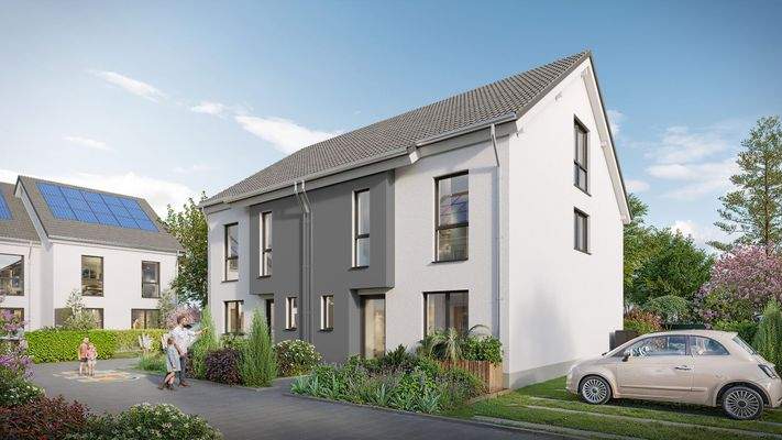 Moderne Doppelhaushälften mit privatem Garten