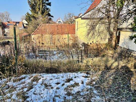 Hausgarten auf der Westseite