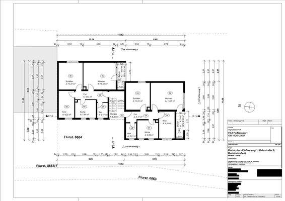 bemaßter Grundriss WE05