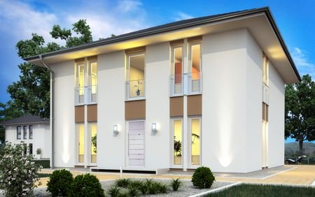 Hausidee_Scanhaus_SH155-S_Variante_B_Frontansicht